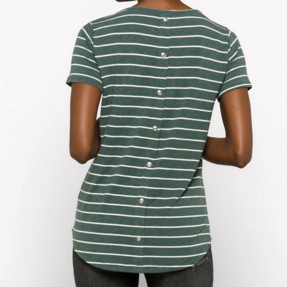 NWT Pink Clover Daisee Button Back Detail Knit Tee (Stitch Fix) - Picture 3 of 3